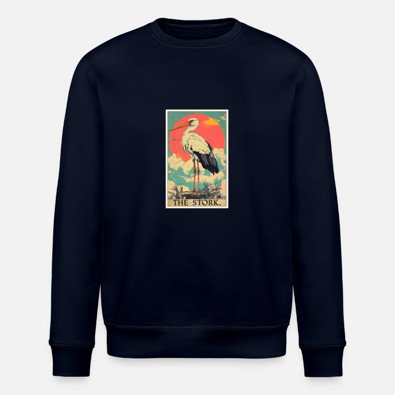 Storks Stork - Stanley/Stella ROLLER Unisex Organic Sweatshirt - navy