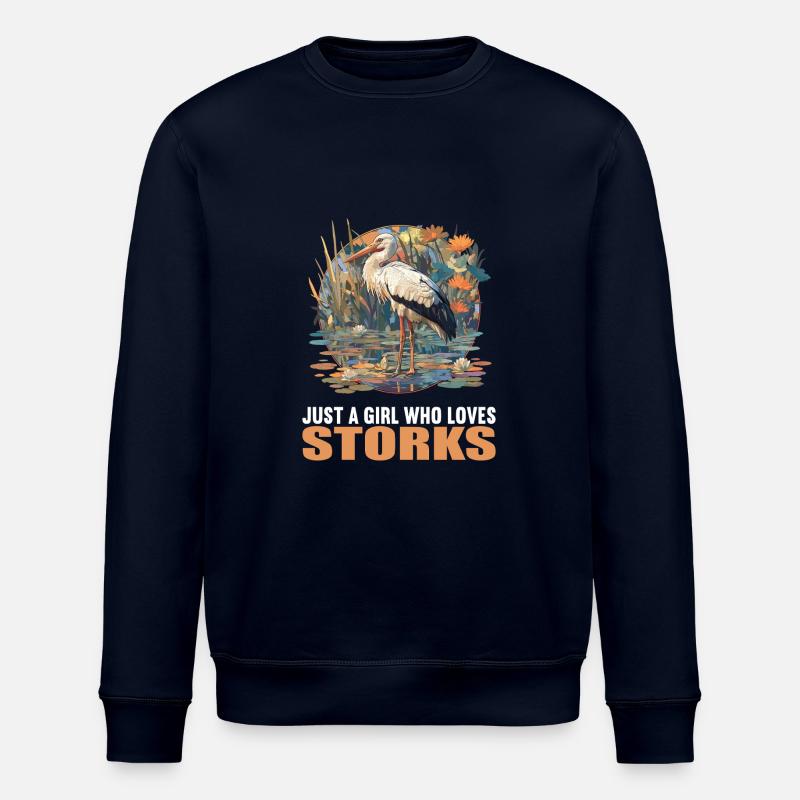 Cigognes Cigognes - Sweat bio ROLLER Stanley/Stella Unisexe - marine