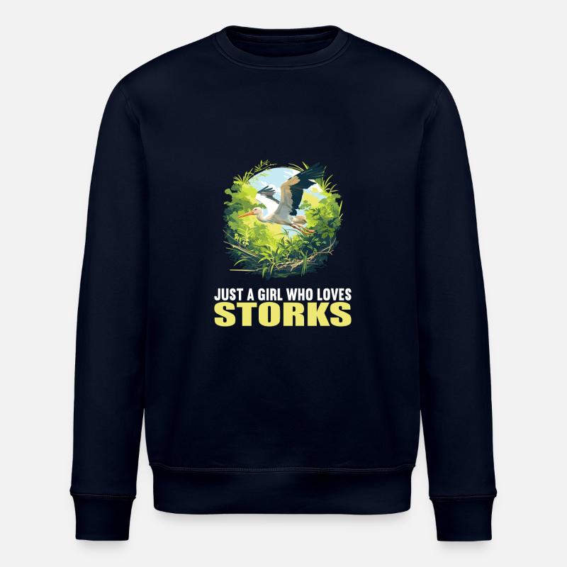 Störche Storch - Stanley/Stella Unisex Bio-Sweatshirt ROLLER - Navy