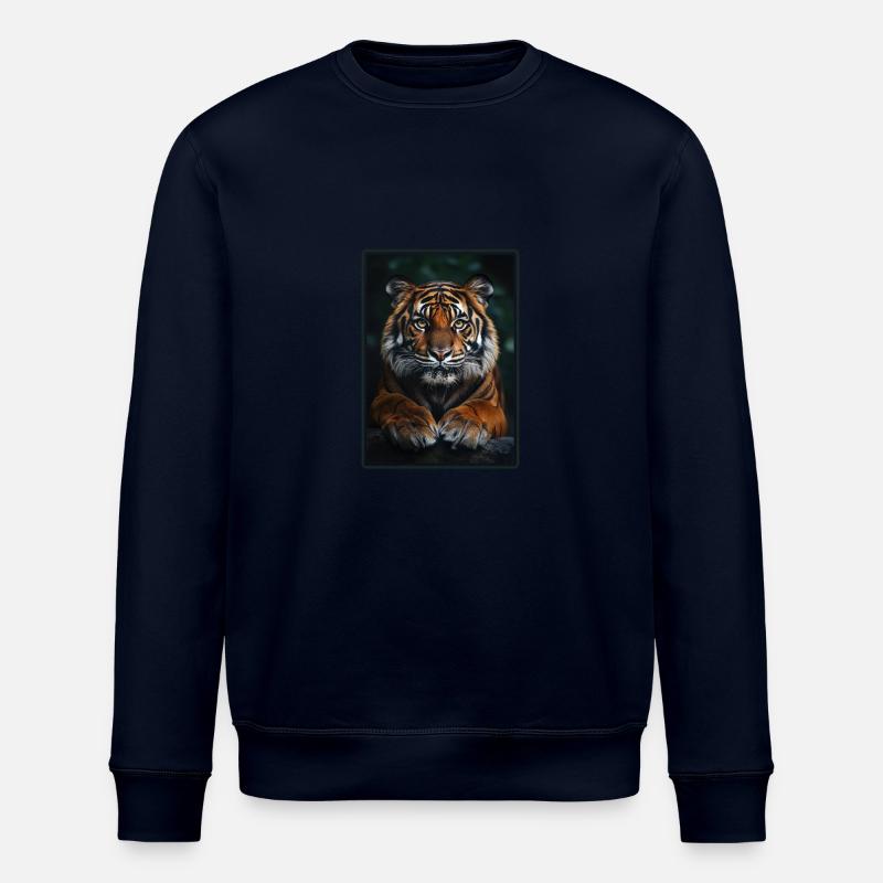 Sumatran tiger - Stanley/Stella ROLLER Unisex Organic Sweatshirt - navy