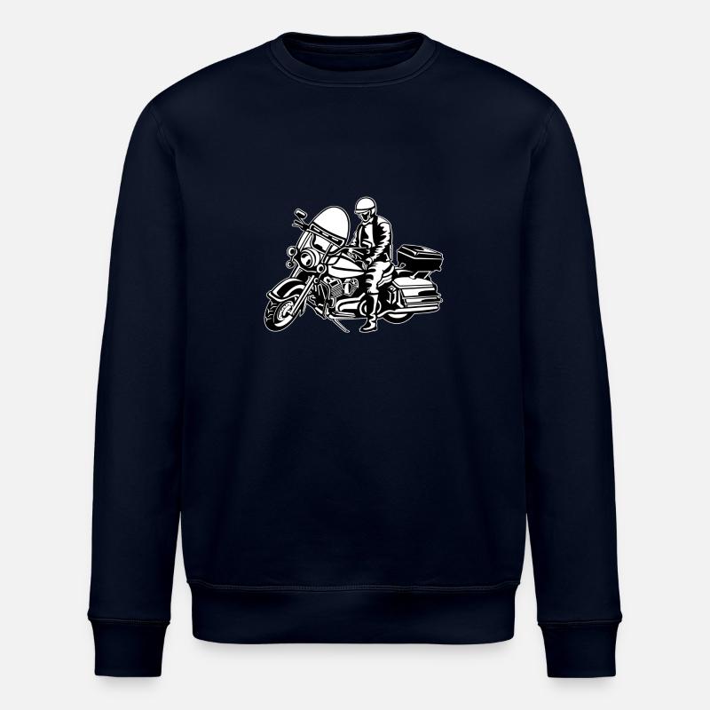 Chopper / moto 05_schwarz blanc - Sweat bio ROLLER Stanley/Stella Unisexe - marine