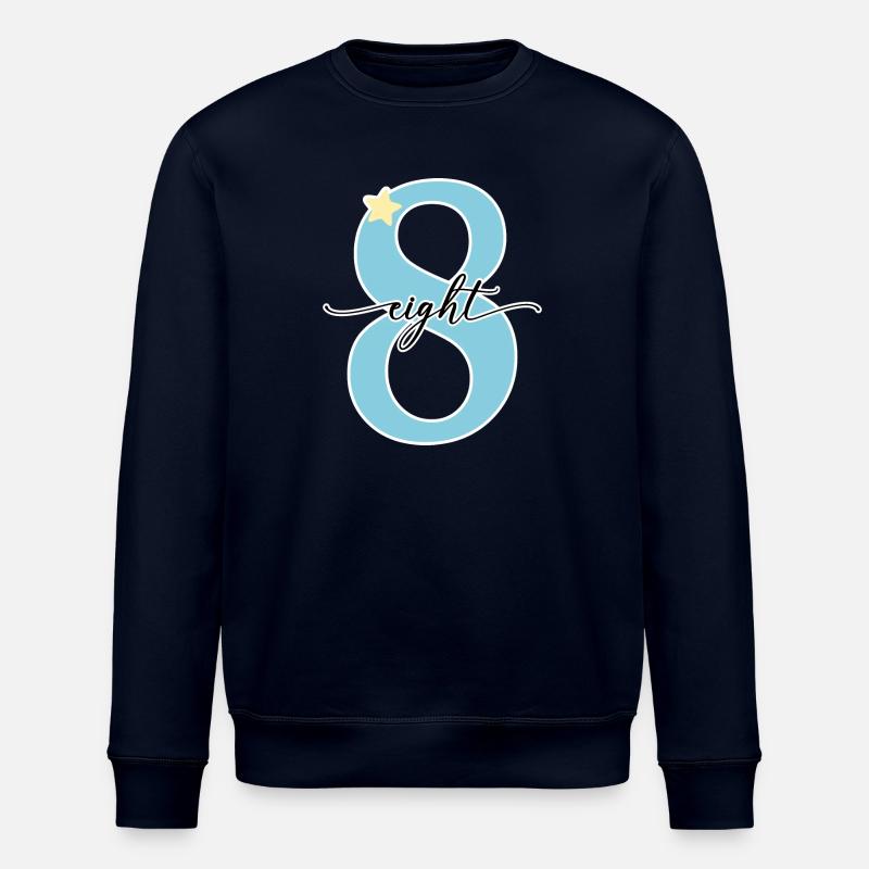8e anniversaire, huit ans - Sweat bio ROLLER Stanley/Stella Unisexe - marine
