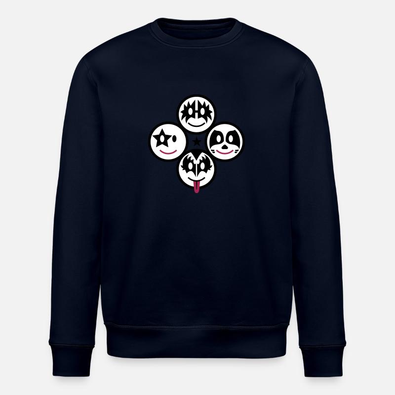Smiley Kiss Icons (quadratisch) 3c - Sweat bio ROLLER Stanley/Stella Unisexe - marine
