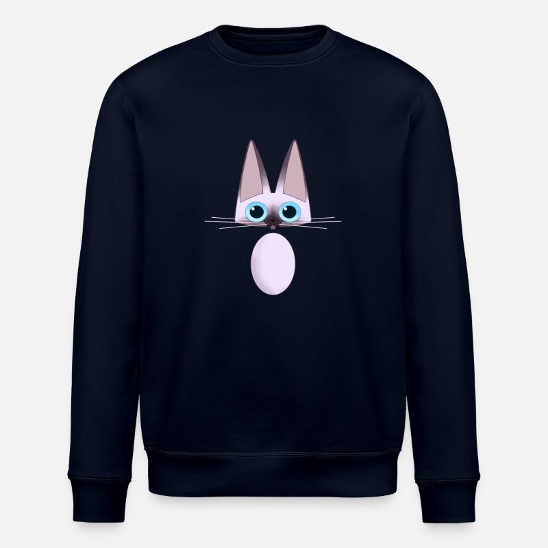 Siamesische Katze - Stanley/Stella Unisex Bio-Sweatshirt ROLLER - Navy