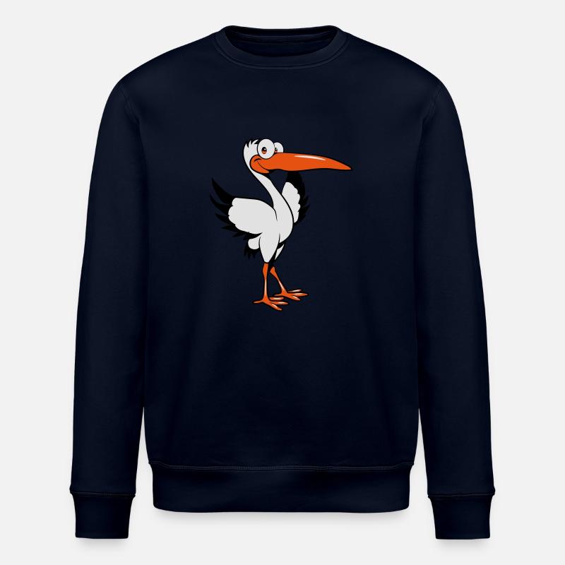 storch witzig comic - Stanley/Stella Unisex Bio-Sweatshirt ROLLER - Navy