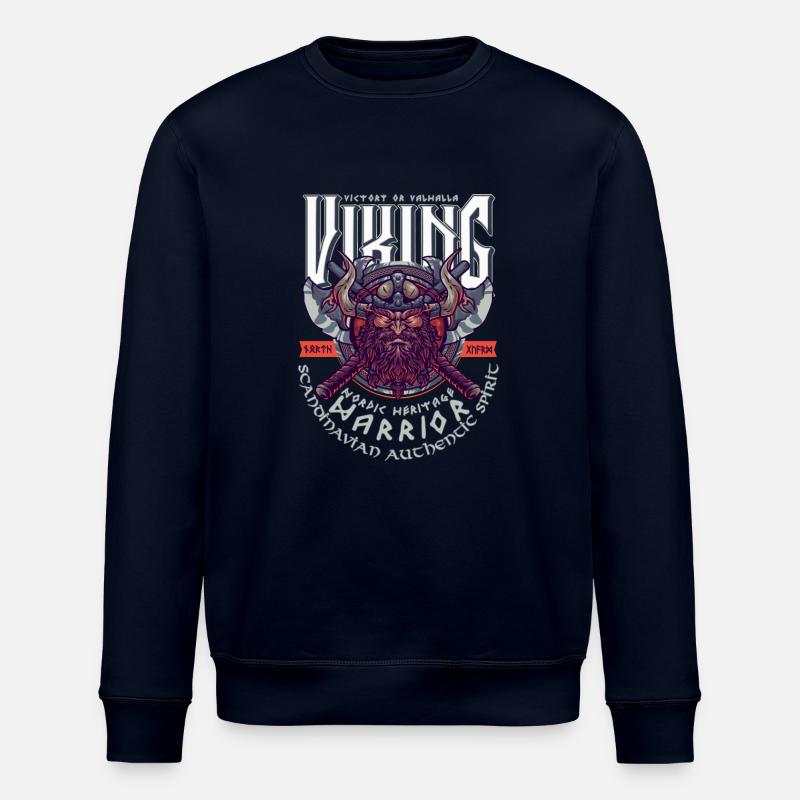 VIKING, VICTORY OR VALHALLA! - Stanley/Stella ROLLER Unisex Organic Sweatshirt - navy