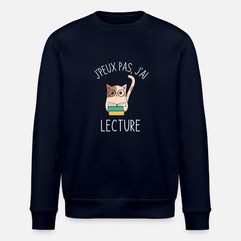 Café chat et lecture - Sweat bio ROLLER Stanley/Stella Unisexe - marine
