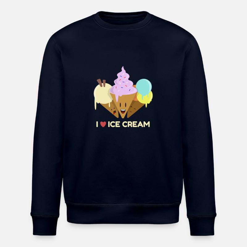 Ich liebe Eis - Stanley/Stella Unisex Bio-Sweatshirt ROLLER - Navy