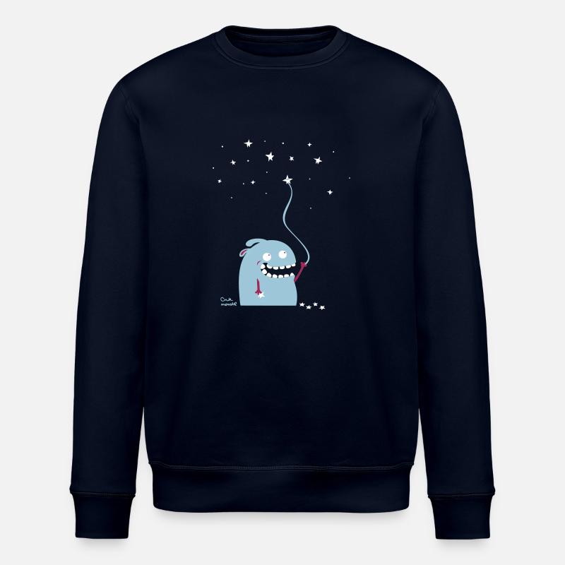 Monster fängt Sterne - Stanley/Stella Unisex Bio-Sweatshirt ROLLER - Navy