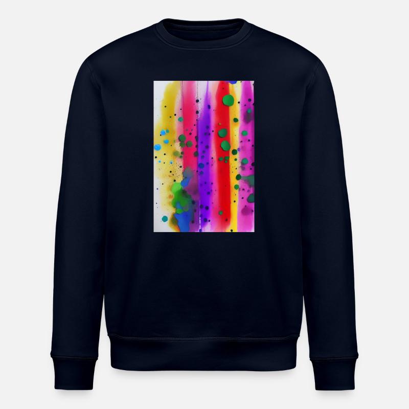 Farbspritzer und Linien - Stanley/Stella Unisex Bio-Sweatshirt ROLLER - Navy