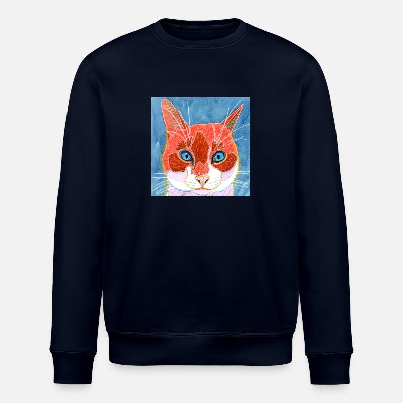 chat - Sweat bio ROLLER Stanley/Stella Unisexe - marine