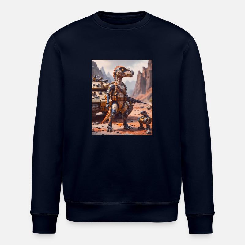 Dinos leben heute – moderner Soldat - Stanley/Stella Unisex Bio-Sweatshirt ROLLER - Navy