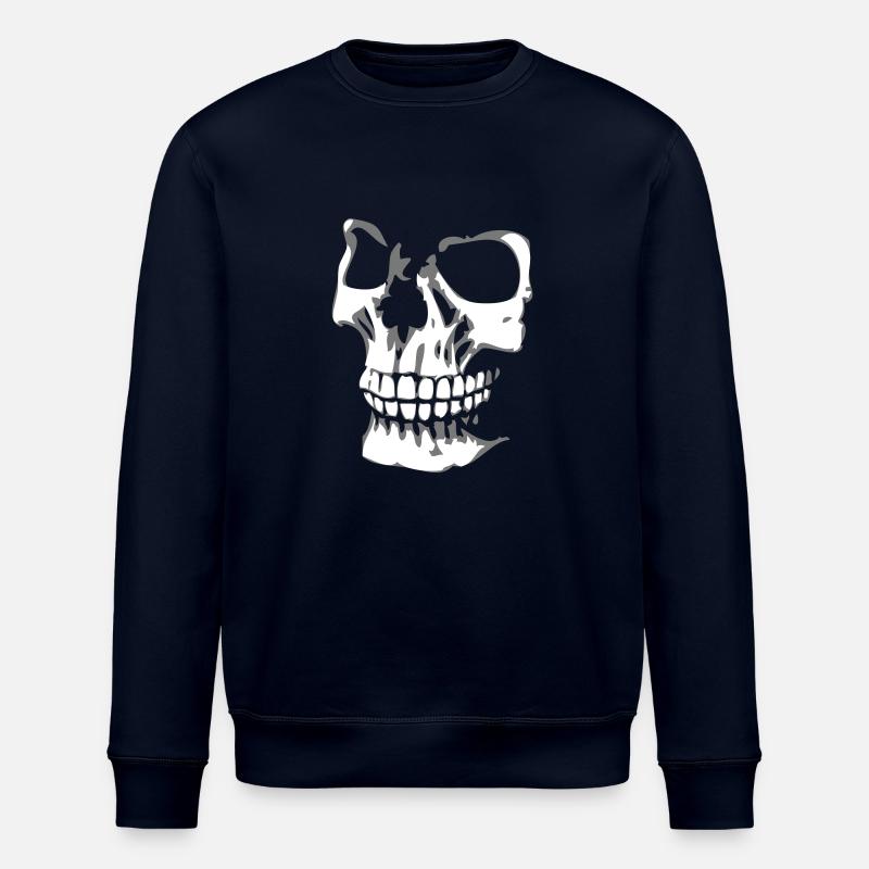 Skullface 3D left - Stanley/Stella Unisex Bio-Sweatshirt ROLLER - Navy