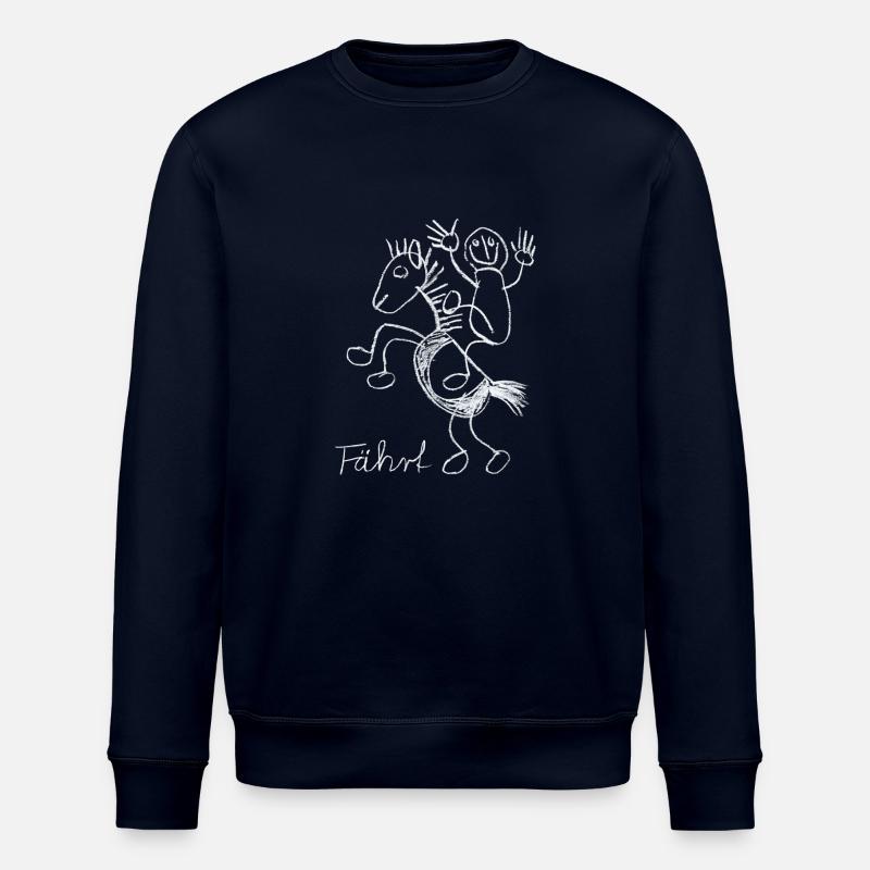 Pferd, Fährt - Stanley/Stella Unisex Bio-Sweatshirt ROLLER - Navy