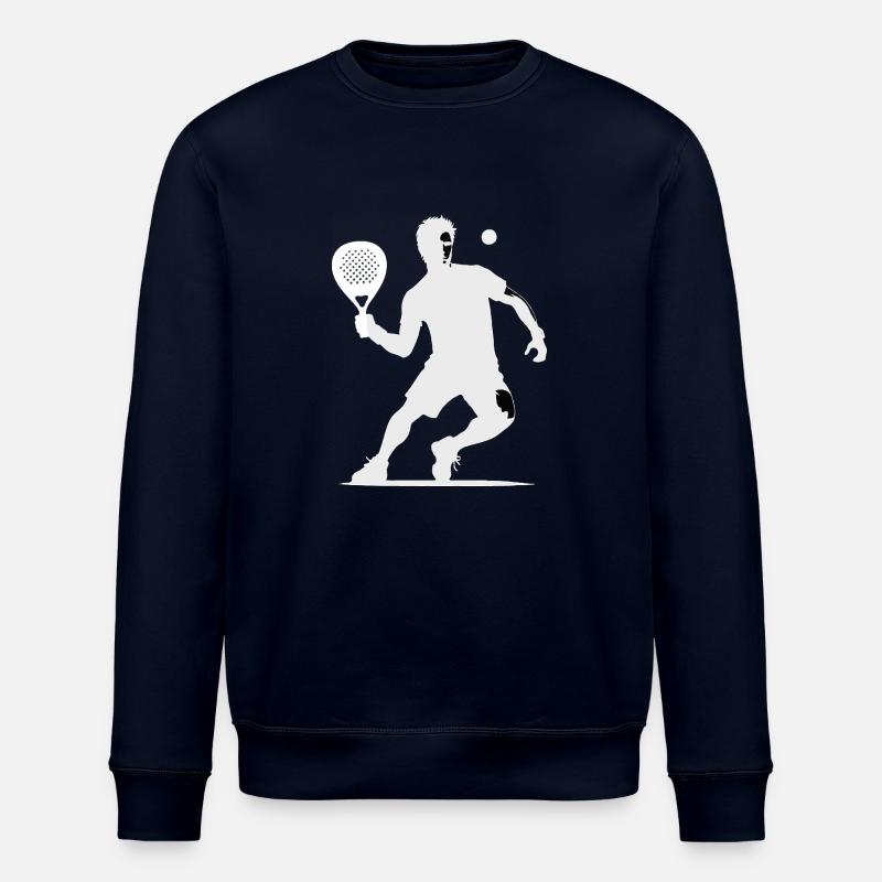 Padel player front white - Stanley/Stella ROLLER Unisex Organic Sweatshirt - navy