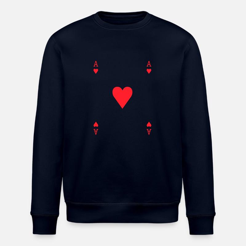 As de corazones - Stanley/Stella ROLLER Unisex Organic Sweatshirt - navy
