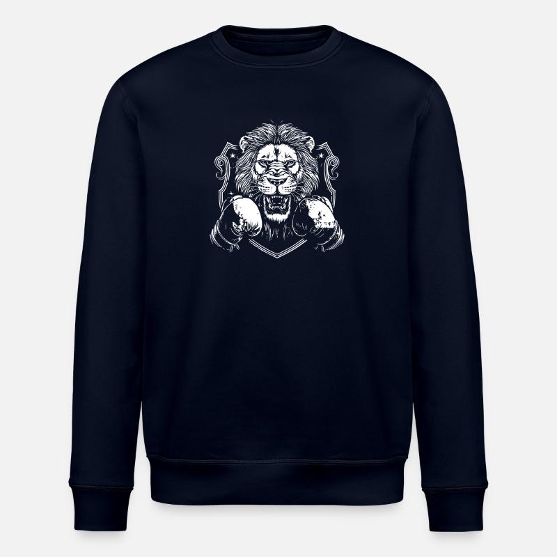 Lion Boxer Boxing MMA - Stanley/Stella ROLLER Unisex Organic Sweatshirt - navy
