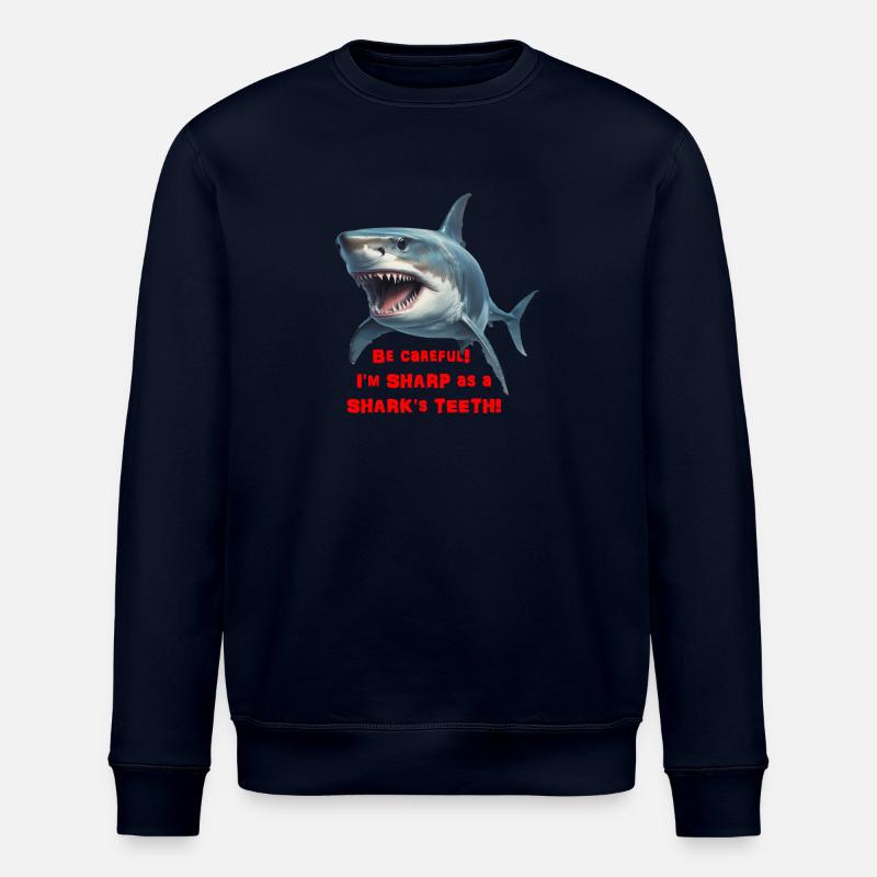 Sharp as a shark - Stanley/Stella ROLLER Unisex Organic Sweatshirt - navy