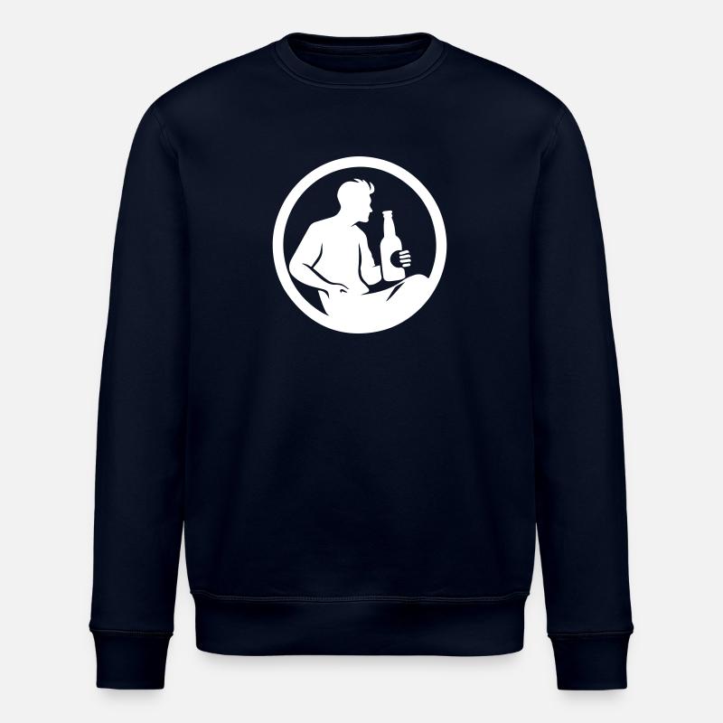 Drinking Silhouette - Stanley/Stella ROLLER Unisex Organic Sweatshirt - navy