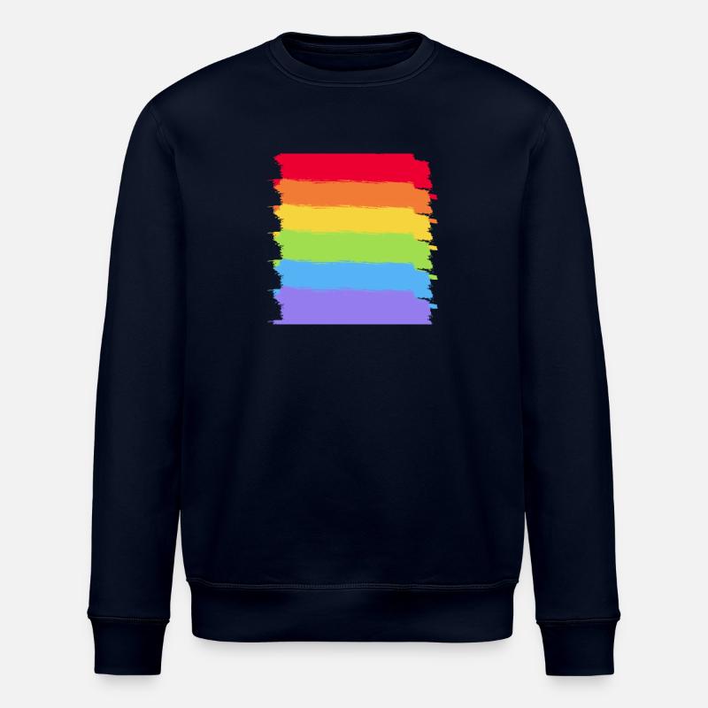 Rainbow Shirt - Stanley/Stella ROLLER Unisex Organic Sweatshirt - navy