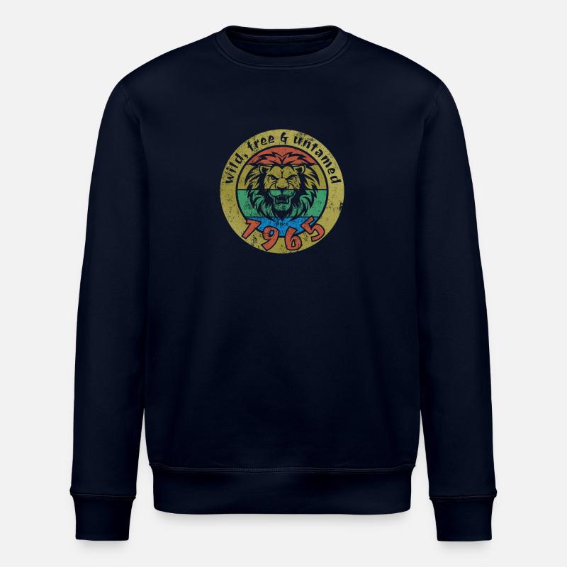 Wild, free & untamed since 1965 - Stanley/Stella ROLLER Unisex Organic Sweatshirt - navy