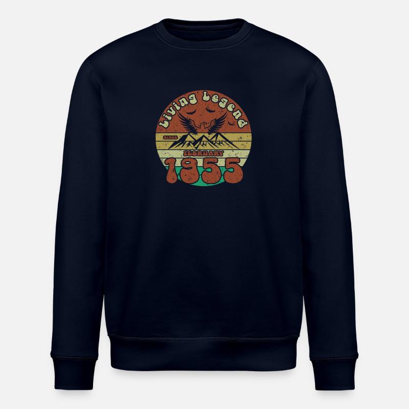 70. Geburtstag Living Legend since VIN 02/1955 - Stanley/Stella Unisex Bio-Sweatshirt ROLLER - Navy