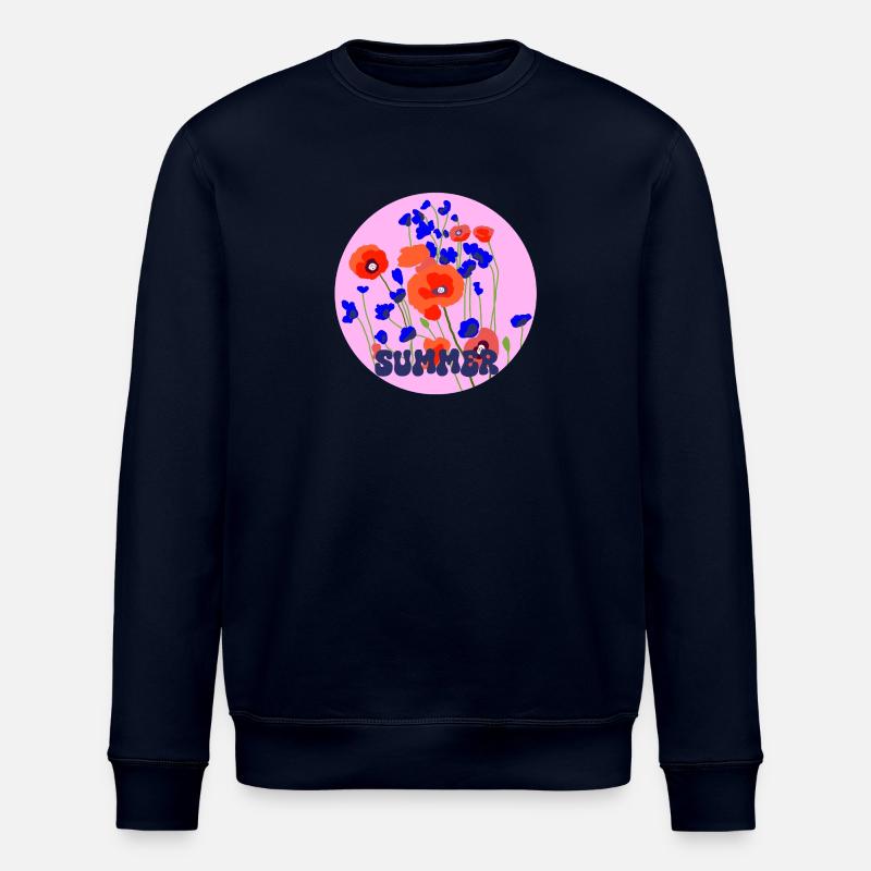 Coquelicot d’été - Sweat bio ROLLER Stanley/Stella Unisexe - marine