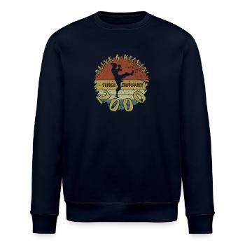 25. Birthday Alive and kickin since 01/2000 - Stanley/Stella ROLLER Unisex Organic Sweatshirt - navy - Front - Nik (191cm)