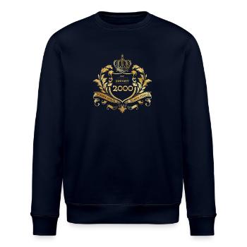 25e anniversaire Semper Verum - Création 01/2000 - Sweat bio ROLLER Stanley/Stella Unisexe - marine - Devant - Nik (191cm)