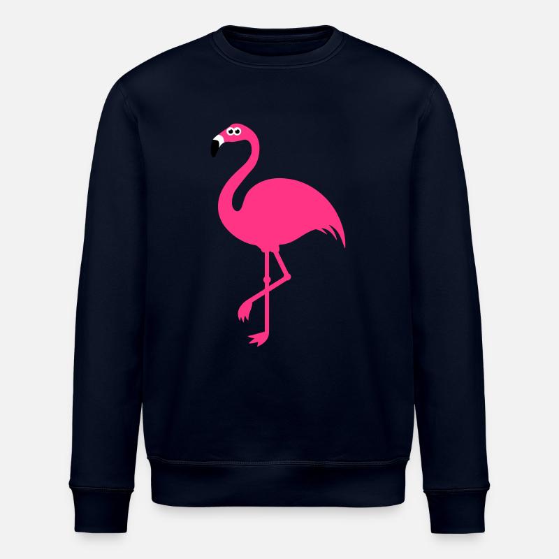 Funny Sweet Flamingo - Stanley/Stella Unisex Bio-Sweatshirt ROLLER - Navy