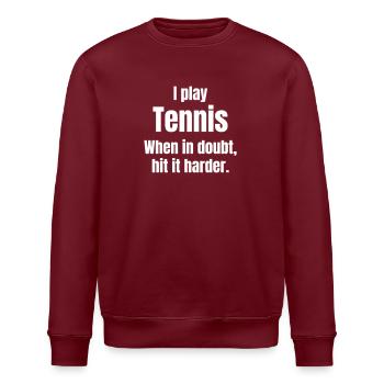 Tennis - Stanley/Stella Unisex Bio-Sweatshirt ROLLER - Burgunderrot - Vorne - Nik (191cm)