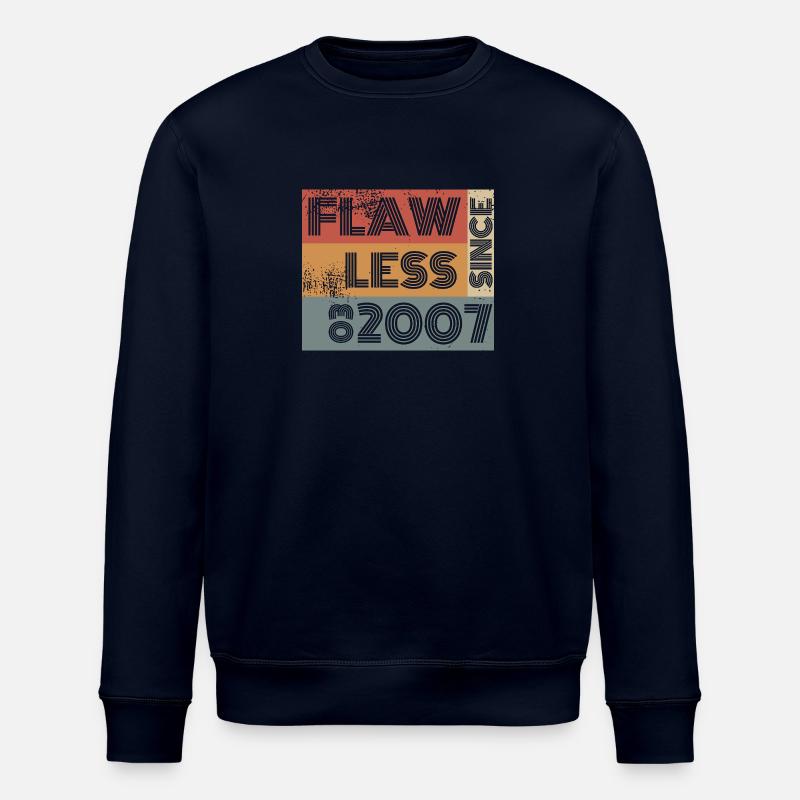 18th Birthday Flawless since 03/2007 - Stanley/Stella ROLLER Unisex Organic Sweatshirt - navy