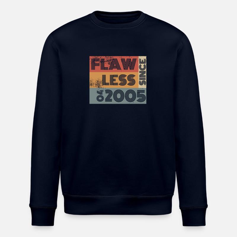 20th Birthday Flawless since 04/2005 - Stanley/Stella ROLLER Unisex Organic Sweatshirt - navy
