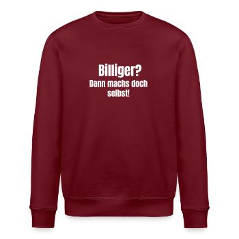 Moins cher? Alors faites-le vous-même ! - Sweat bio ROLLER Stanley/Stella Unisexe - bordeaux - Devant - Nik (191cm)
