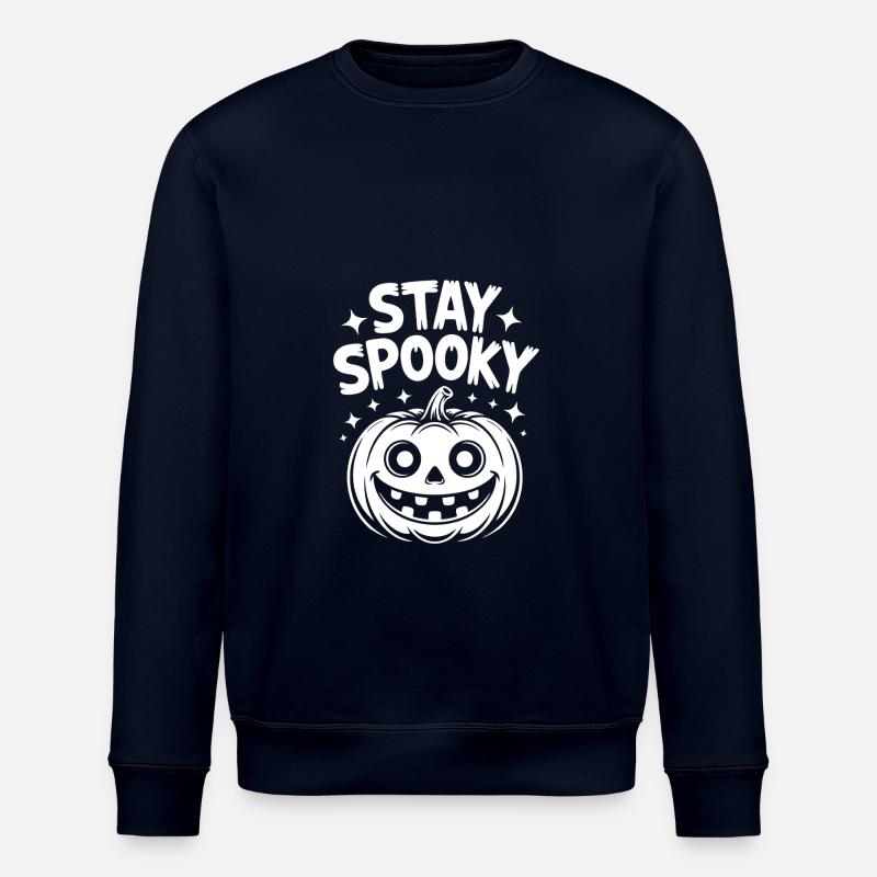 Restez effrayant drôle Halloween Design - Sweat bio ROLLER Stanley/Stella Unisexe - marine