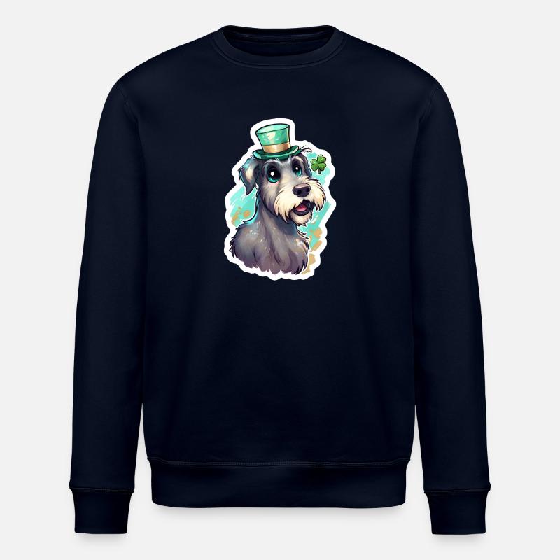 St. Patrick's Day Hund Geschenk - Stanley/Stella Unisex Bio-Sweatshirt ROLLER - Navy