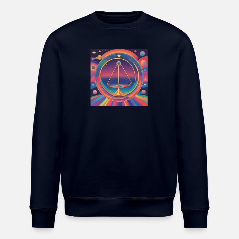 Waage Sternzeichen Astrologie Geschenk - Stanley/Stella Unisex Bio-Sweatshirt ROLLER - Navy