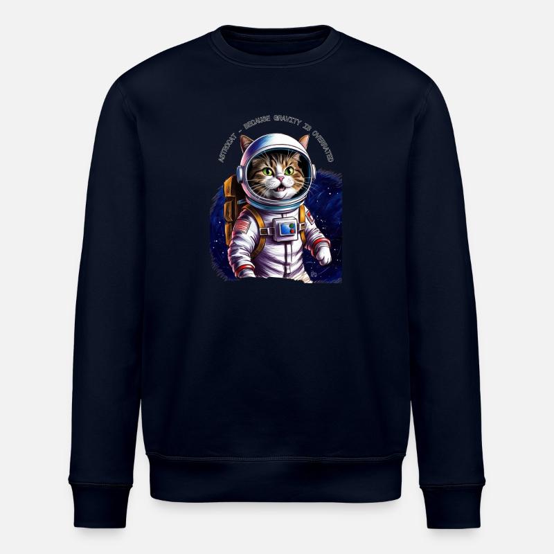 Astro Katze Geschenk - Stanley/Stella Unisex Bio-Sweatshirt ROLLER - Navy