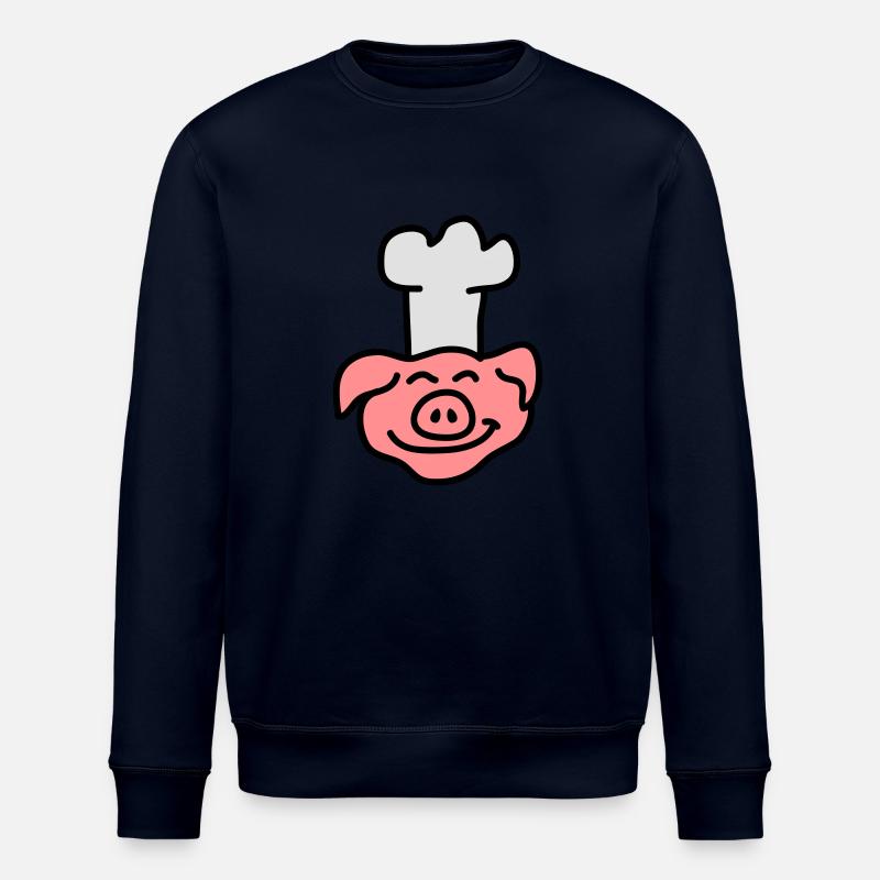Pig Chef Head - Stanley/Stella Unisex Bio-Sweatshirt ROLLER - Navy