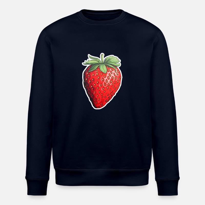 Erdbeere einzeln - Stanley/Stella Unisex Bio-Sweatshirt ROLLER - Navy