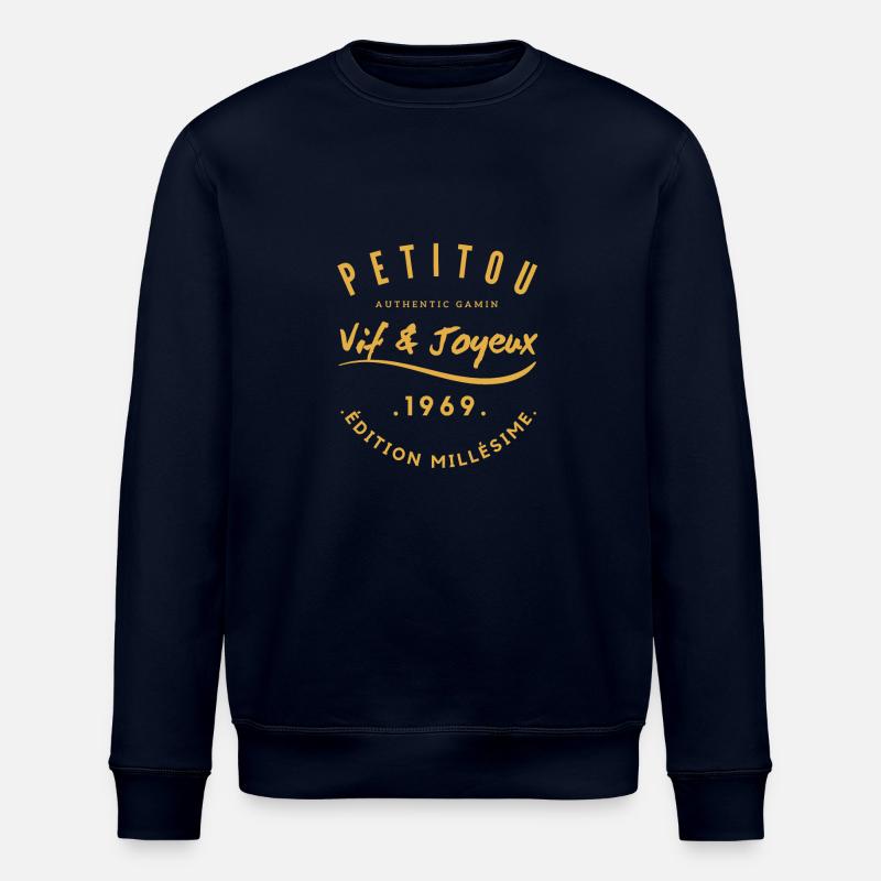 "Petitou 1969" - Stanley/Stella Unisex Bio-Sweatshirt ROLLER - Navy