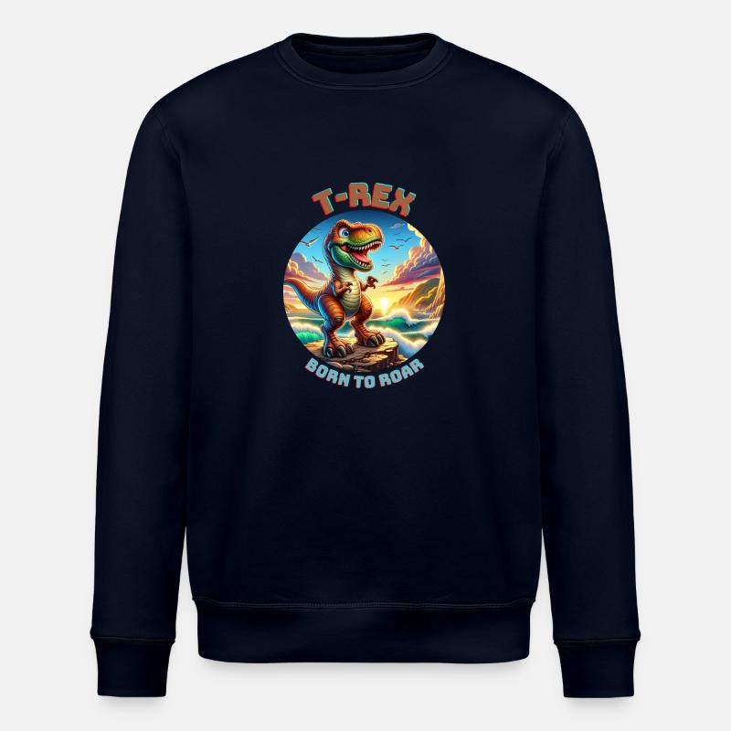 T Rex8 - Stanley/Stella ROLLER Unisex Organic Sweatshirt - navy
