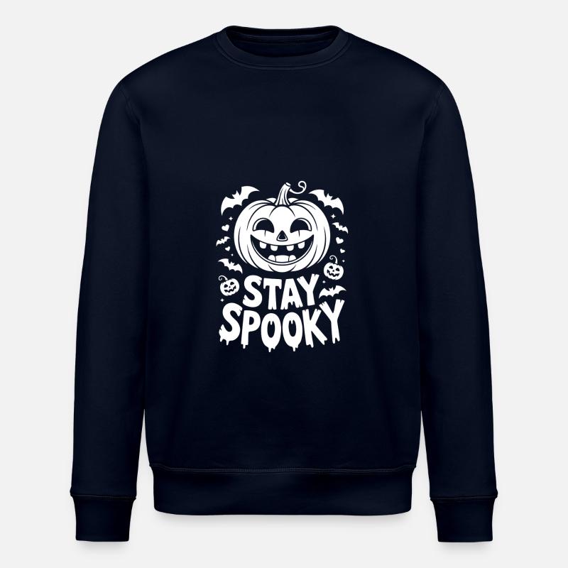 Restez effrayant drôle Halloween Design - Sweat bio ROLLER Stanley/Stella Unisexe - marine