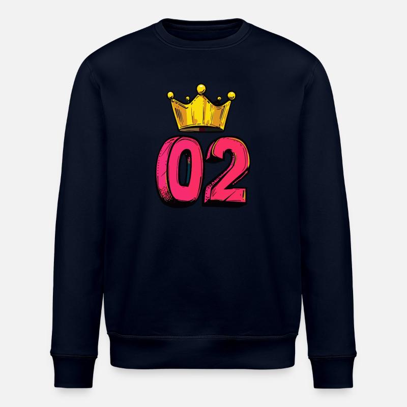 Jersey à 2 chiffres Couronne - Sweat bio ROLLER Stanley/Stella Unisexe - marine