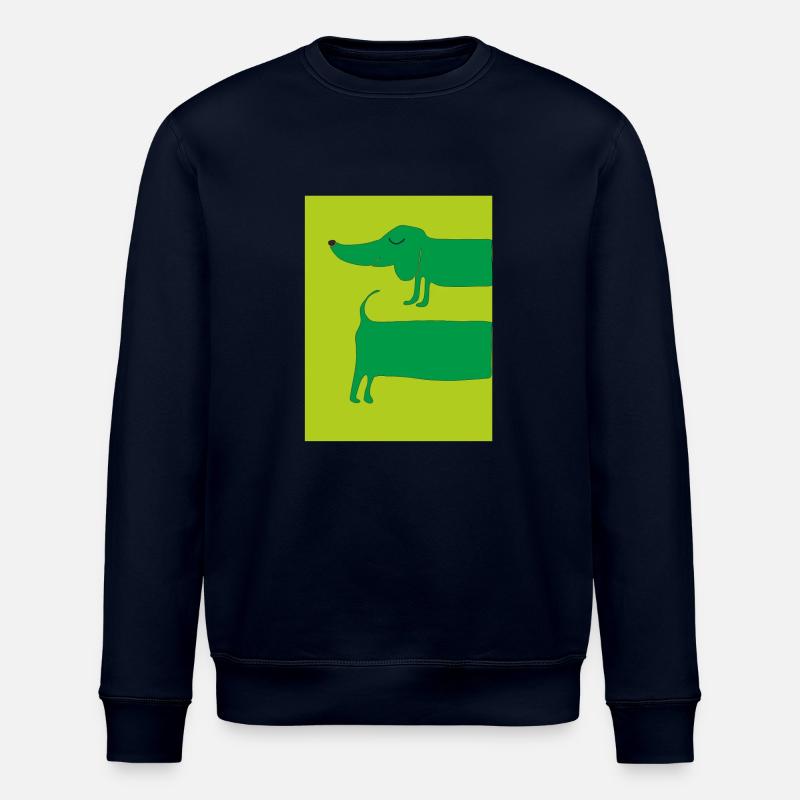 dackelhund gruen - Stanley/Stella Unisex Bio-Sweatshirt ROLLER - Navy