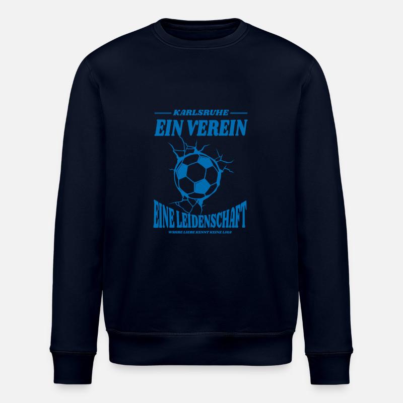 Karlsruhe Fußball Spruch Geschenk - Stanley/Stella Unisex Bio-Sweatshirt ROLLER - Navy