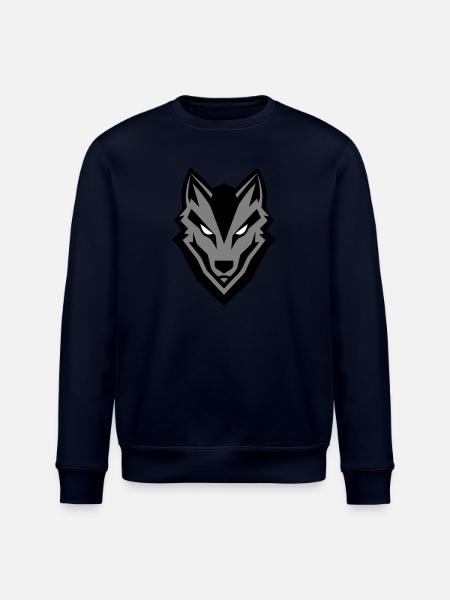 Wolf Icon - Stanley/Stella ROLLER Unisex Organic Sweatshirt - navy