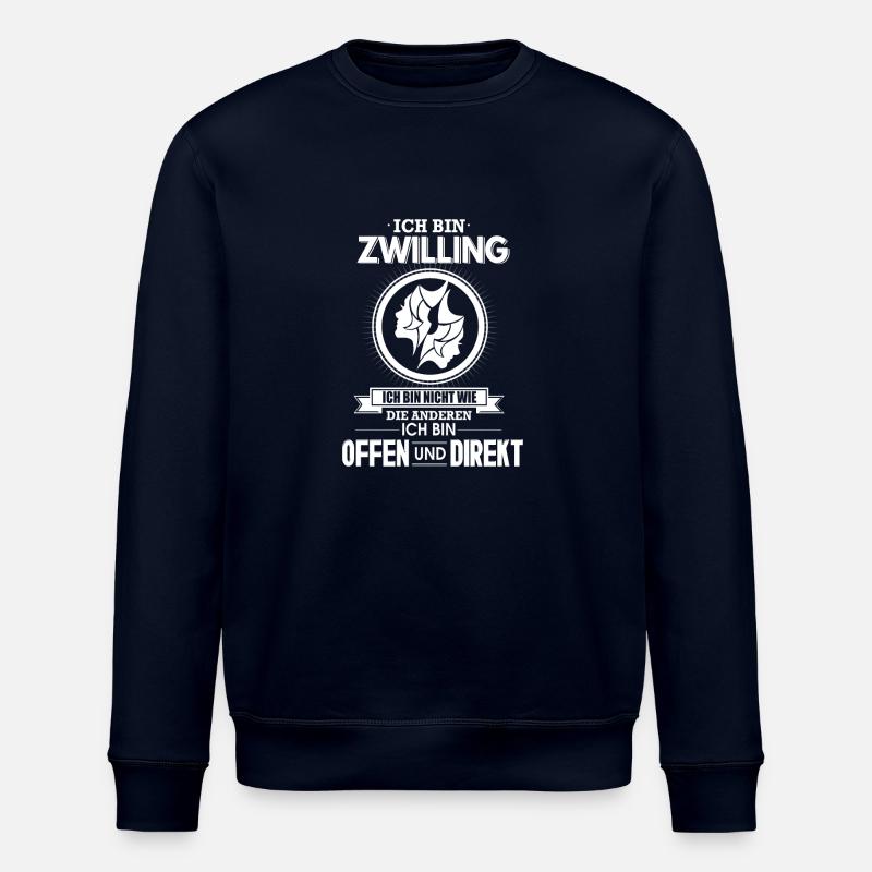 Zwilling Sternzeichen - Stanley/Stella Unisex Bio-Sweatshirt ROLLER - Navy