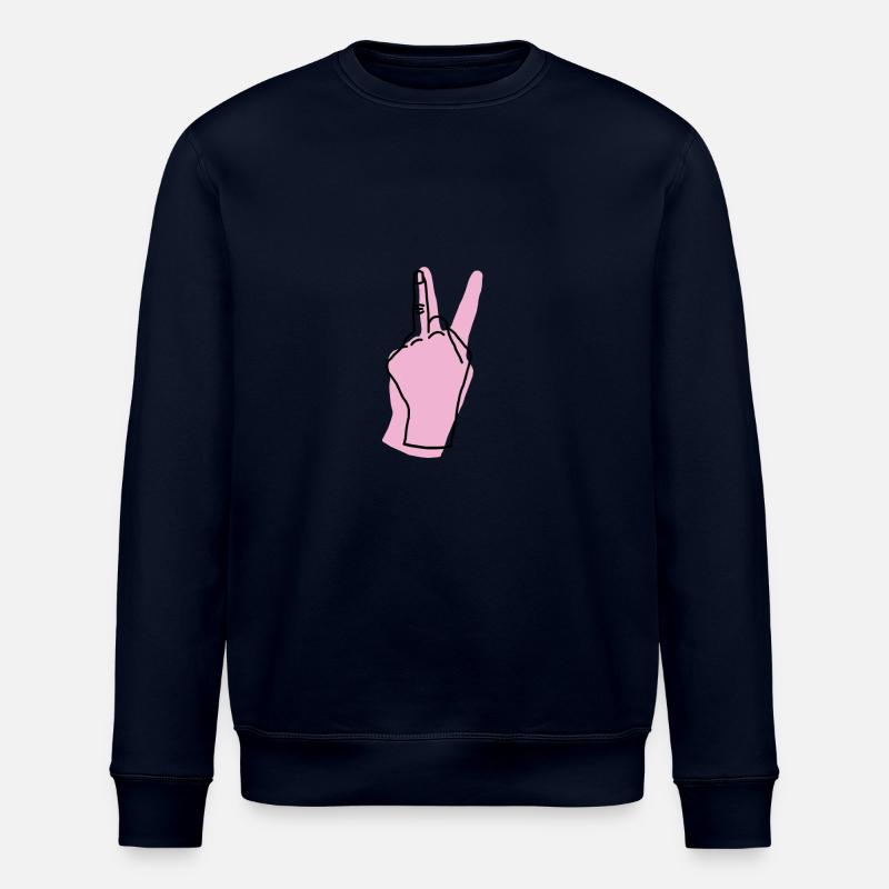 peace rosa - Stanley/Stella Unisex Bio-Sweatshirt ROLLER - Navy