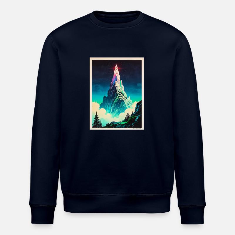 A Beacon Above the Clouds - Stanley/Stella ROLLER Unisex Organic Sweatshirt - navy